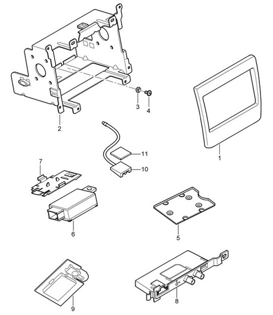 Diagram 911-001 Porsche Cayenne 9YA 2018-2023 