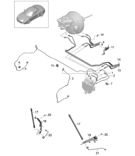 Diagram 604-005 Porsche Cayenne Turbo V8 4.8L Petrol 500HP Wheels, Brakes
