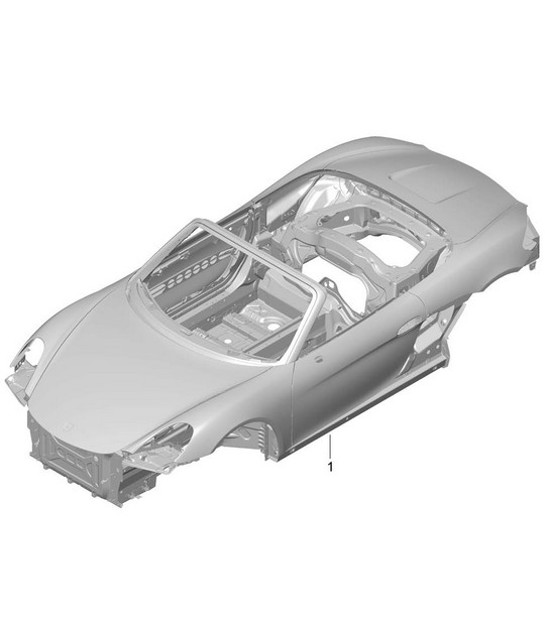 Diagram 801-000 Porsche Boxster 986/987/981 (1997-2016) Body