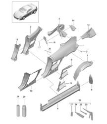 Partie latérale 981 Boxster / Boxster S 2012-16