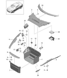Coffre à bagages - AVANT - 981 Boxster / Boxster S 2012-16