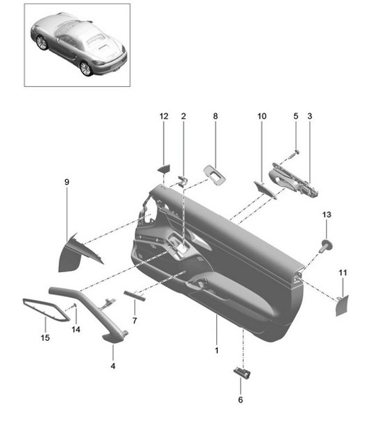 Diagram 808-065 Porsche Boxster 986/987/981 (1997-2016) Body