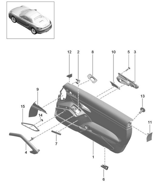 Diagram 808-085 Porsche Boxster 986/987/981 (1997-2016) Body