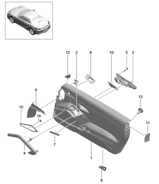 Diagram 808-090 Porsche Boxster 986/987/981 (1997-2016) Body