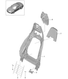 Rugleuningframe / Sportstoel Plus / Accessoires 981 Boxster / Boxster S 2012>>