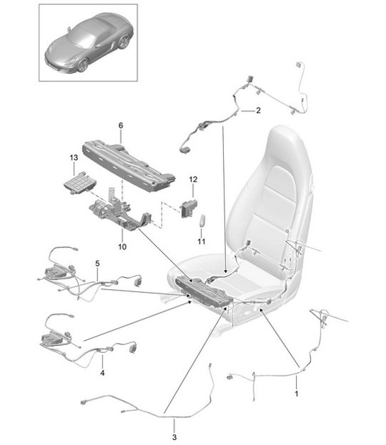 Diagram 817-025 Porsche Boxster 986/987/981 (1997-2016) Body