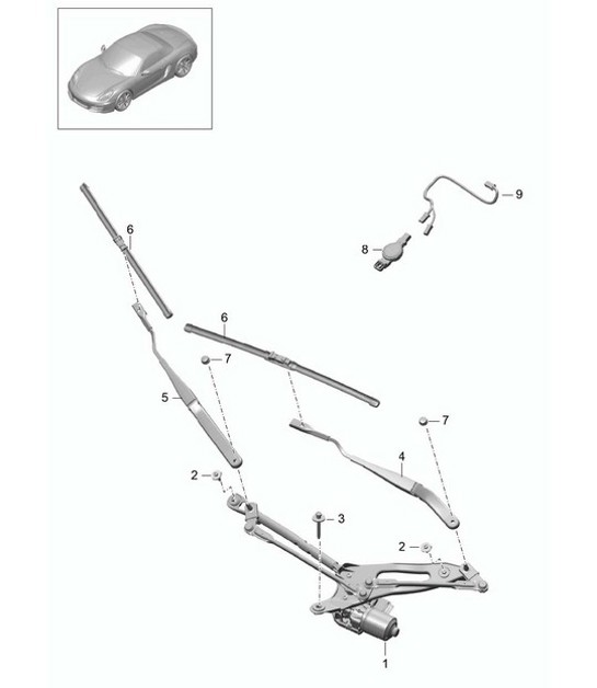 Diagram 904-000 Porsche 968 (1992-1995) Electrical equipment