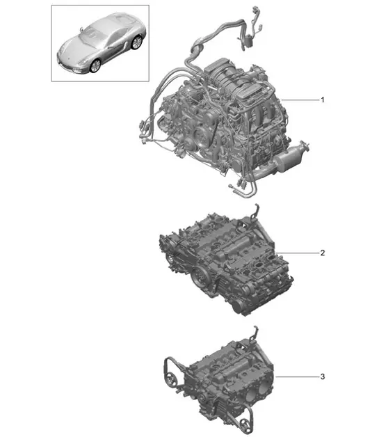 Diagram 101-000 Porsche Cayman 987C/981C (2005-2016) Motor