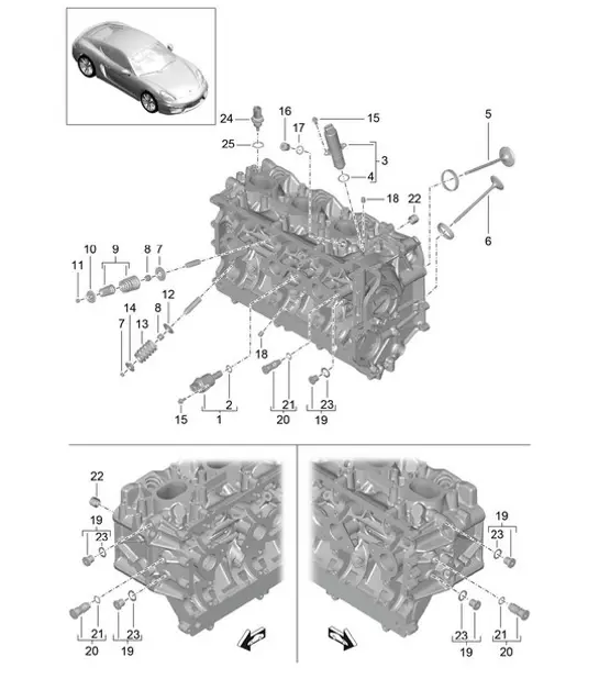Diagram 103-005 Porsche Cayman 987C/981C (2005-2016) Motor