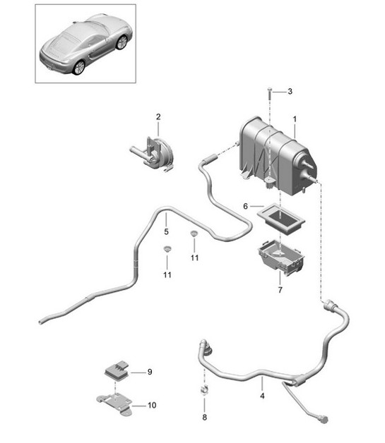 Diagram 201-020 Porsche Cayenne Turbo S E-Hybrid V8 4.0L 550Hp 