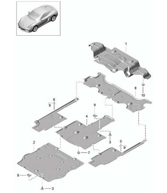 Finiture/sottoscocca 981C Cayman/Cayman S 2014-16