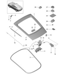 Cache - ARRIÈRE - 981C Cayman / Cayman S 2014-16