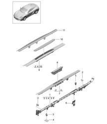 Embellecedor/alféizar 981C Cayman / Cayman S 2014-16
