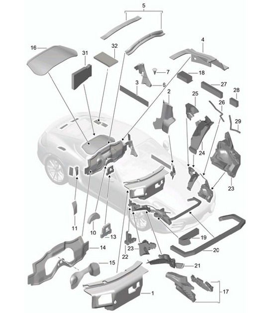 Carrozzeria/Insonorizzazione 981C Cayman / Cayman S 2014-16