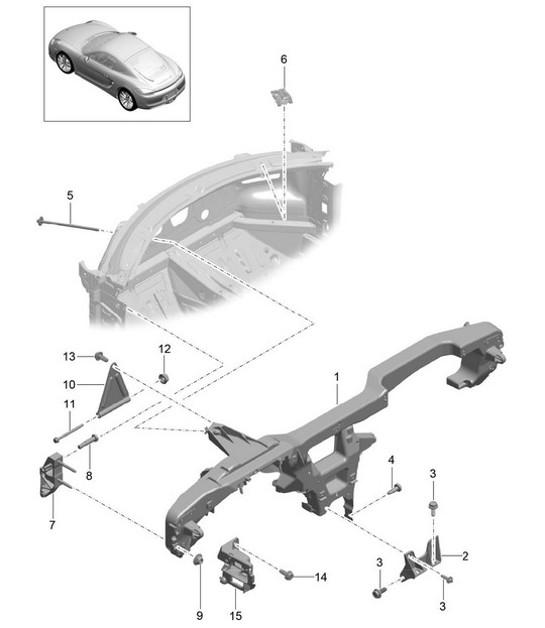 Telaio di supporto cruscotto 981C Cayman / Cayman S 2014-16