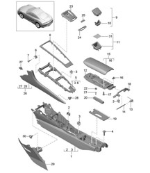 Consola central 981C Cayman / Cayman S 2014-16 Consola central 981C Cayman / Cayman S 2014-16
