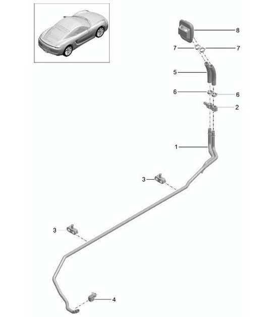 Riscaldatore / Linea di alimentazione / Linea di ritorno 981C Cayman / Cayman S 2014-16