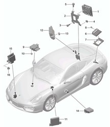 Unités de commande 981C Cayman / Cayman S 2014-16