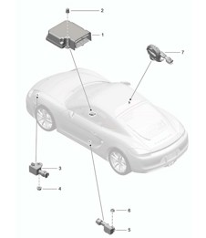 Unidad de control / Sensor / Airbag 981C Cayman / Cayman 2014-16
