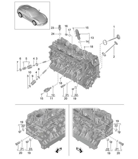 Diagram 103-005 Porsche 993 (911) GT2 1994-97 Motor