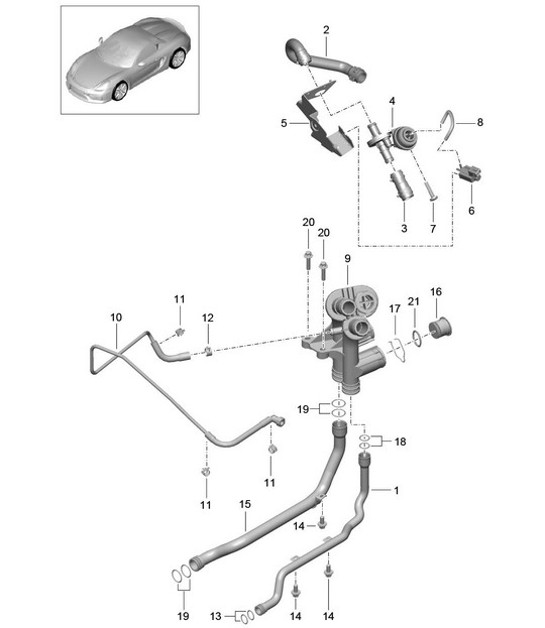 Diagram 105-005 Porsche Cayenne MK2 (957) 2007-2010 Motor