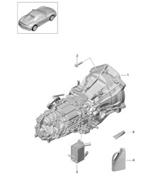 Handmatige versnellingen<BR> Vervangingstransmissie (model: G8120) 981.SP Boxster Spyder 2016 Handmatige versnellingen<BR> Vervangingstransmissie (model: G8120) 981.SP Boxster Spyder 2016