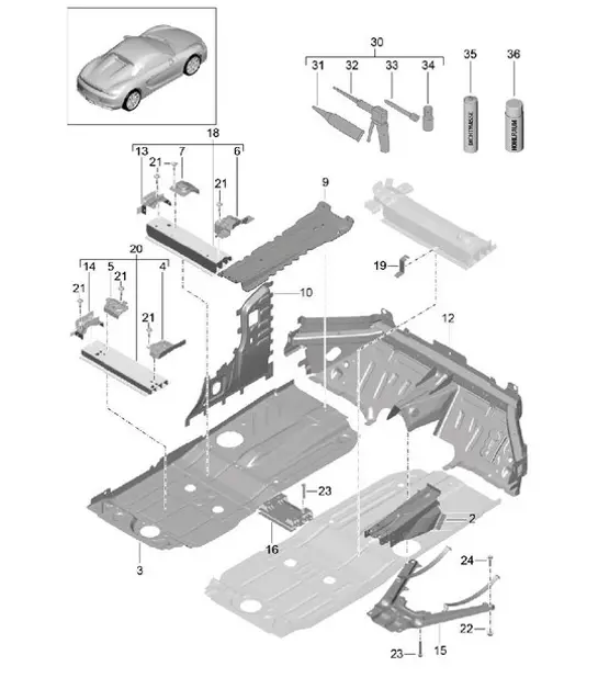 Diagram 801-020 Porsche Cayenne Turbo S V8 4.8L Gasolina 550 CV Carrocería