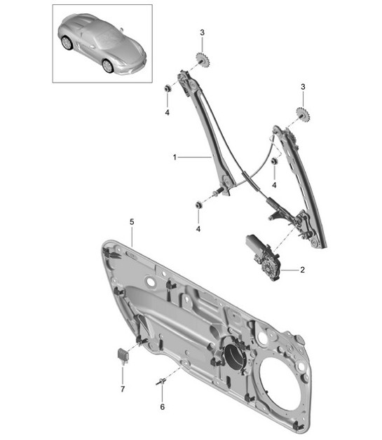 Diagram 804-030 Porsche Panamera Turbo E-Hybrid V8 4,0 L 