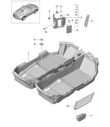 Pavimento/Moquette 981.SP Boxster Spyder 2016