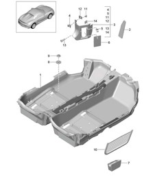 Flooring / Carpet 981.SP Boxster Spyder 2016 Flooring / Carpet 981.SP Boxster Spyder 2016