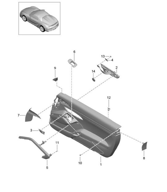 Diagram 808-020 Porsche Boxster 986/987/981 (1997-2016) Body
