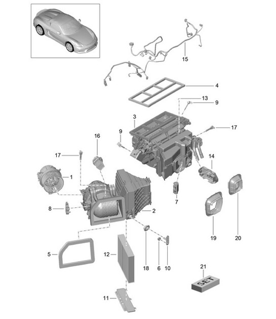 Diagram 813-010 Porsche Boxster Spyder 3.8L 2016 Carrosserie