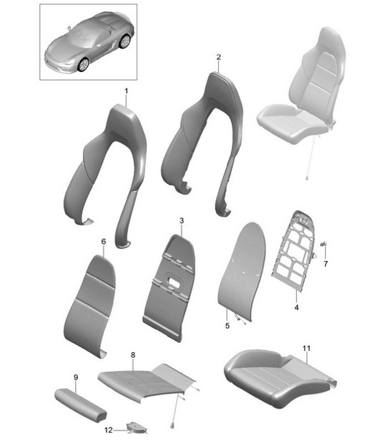 Diagram 817-017 Porsche Cayman 2.7L 987C 2006-08 Body