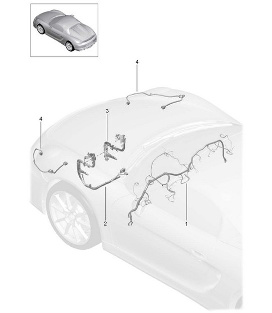 Diagram 902-011 Porsche 997 (911) MK2 2009-2012 Electrical equipment