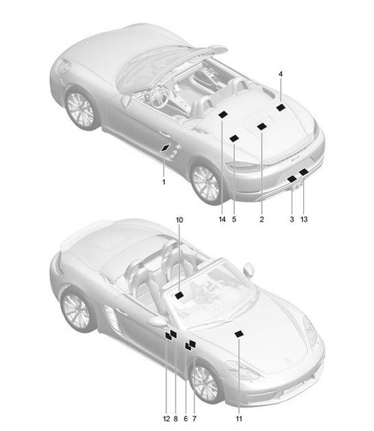 Diagram 001-005 Porsche Macan (95B) MK2 2019-2021 