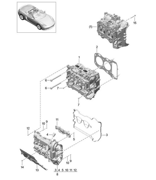 Diagram 103-000 Porsche 356 (1950-1965) Engine