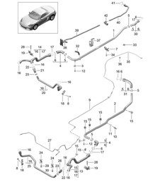 Refroidissement par eau / Pipe liquide de refroidissement / Conduite de reniflard 718 (982) Boxster 2017>> Refroidissement par eau / Pipe liquide de refroidissement / Conduite de reniflard 718 (982) Boxster 2017>>