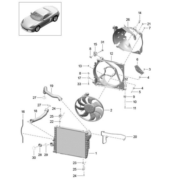 Diagram 105-015 Porsche 992 (911) MK1 2019-2024 Engine