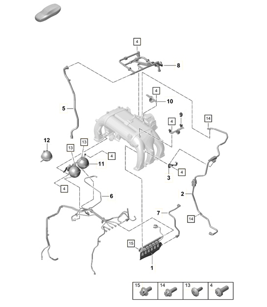 Diagram 107-016 Porsche 968 Turbo S 3.0L 1993-94 Engine