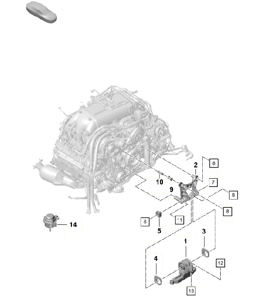 Diagram 109-010 Porsche Boxster 718 (982) 2017>> Engine