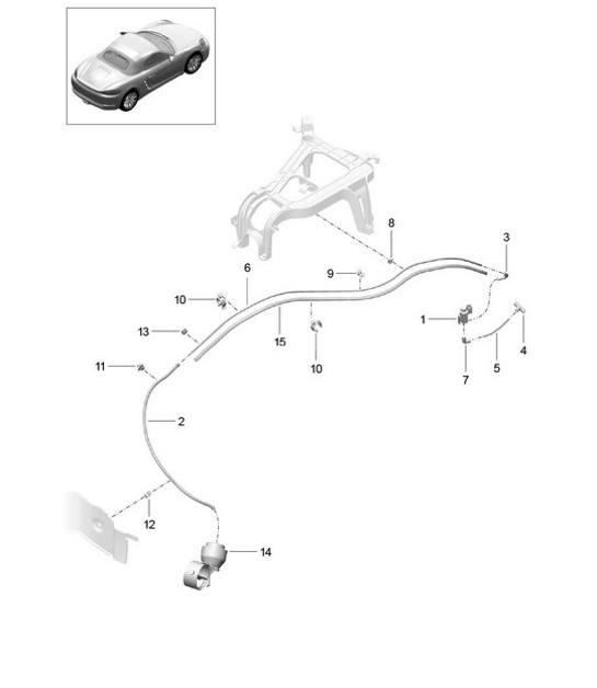 Diagram 202-015 Porsche 911Turbo 3.3L 1978-89 Sistema di alimentazione, sistema di scarico