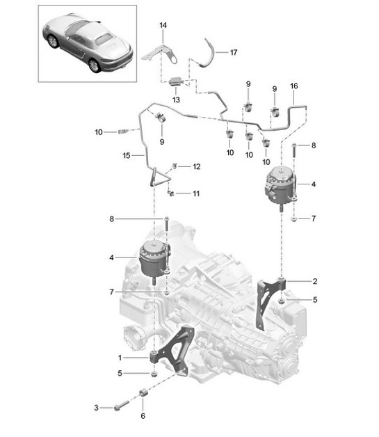 Diagram 306-000 Porsche Boxster 718 (982) 2017>> Transmission