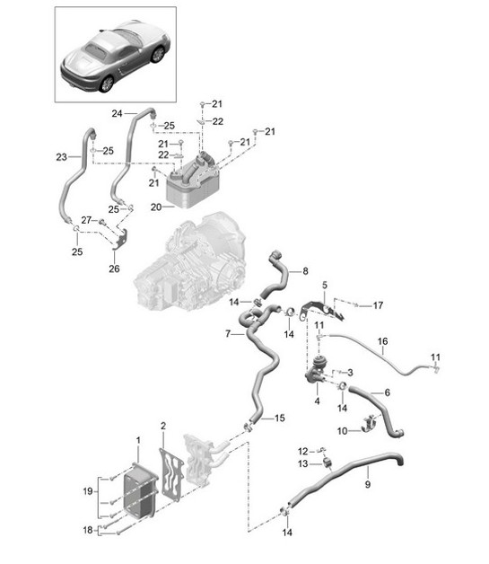 Diagram 360-000 Porsche 997 Carrera 4S 3.8L 2005>> Transmission