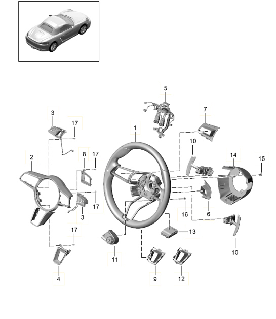 Diagram 403-011 Porsche 914 (1970-1976) Assale anteriore, sterzo 