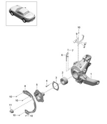 Achteras / Wieldrager / Wielnaaf 718 (982) Boxster 2017&gt;&gt;