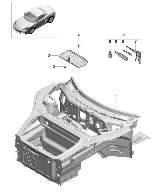 Diagram 801-005 Porsche Taycan (9J1) MK1 2020-2024 