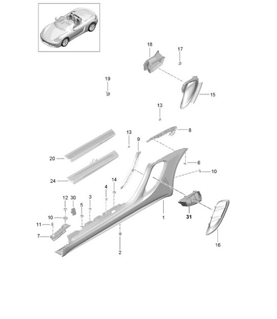 Diagram 801-090 Porsche Cayenne S 4.5L V8 2003>> Body