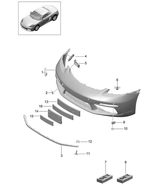 Diagram 802-000 Porsche Cayenne 9PA1 (957) 2007-2010 Body