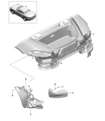 Fixations Pare-chocs arrière 718 (982) Boxster 2017&gt;&gt;