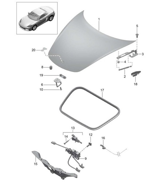 Diagram 803-000 Porsche Boxster 718 (982) 2017>> Body